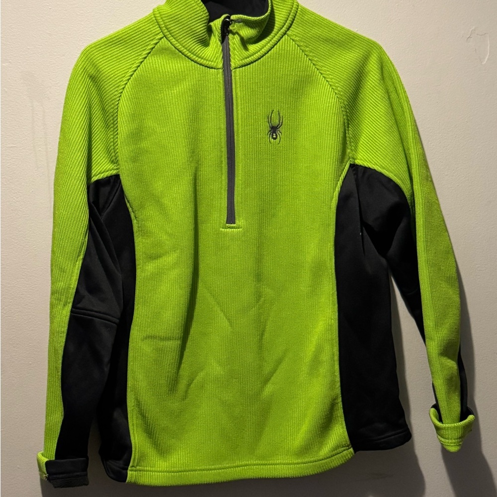 Spyder Lime and Black Half-Zip Pullover